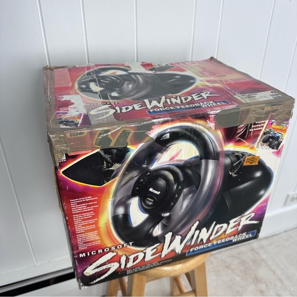 Vintage Microsoft Sidewinder Force Feedback Wheel & Pedals - Picture 2 of 10